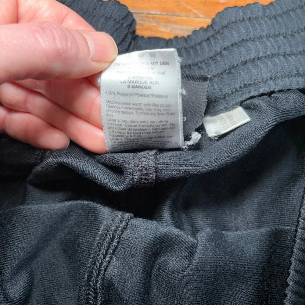 Vintage Adidas Track Pants Mens Large Black Tear Away Athletic Gym Y2K Wide Leg